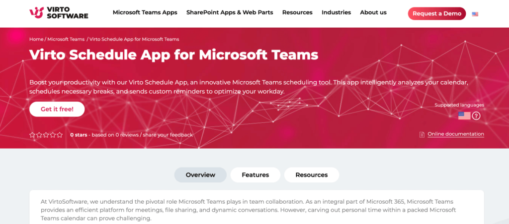 The Virto Schedule App
