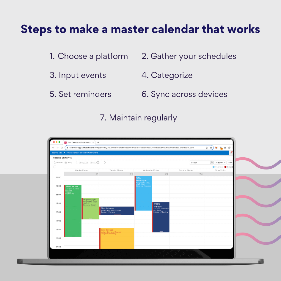 How do I create a master calendar?