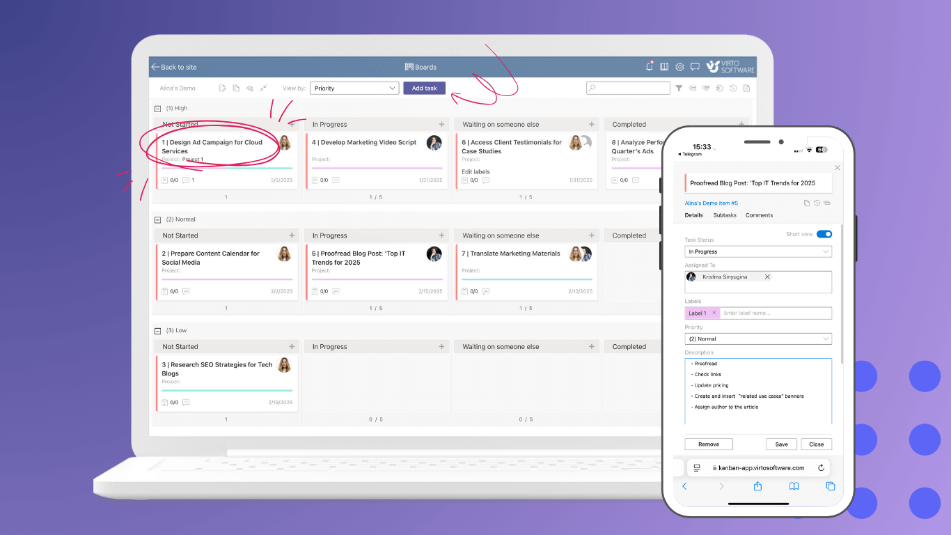 Virto Kanban Board App