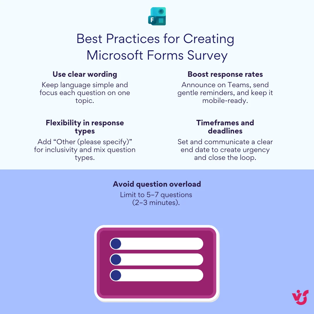 Microsoft Forms best practices summary