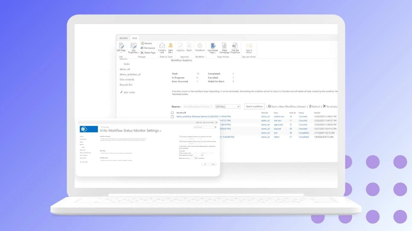 Virto Workflow Automation App for SharePoint