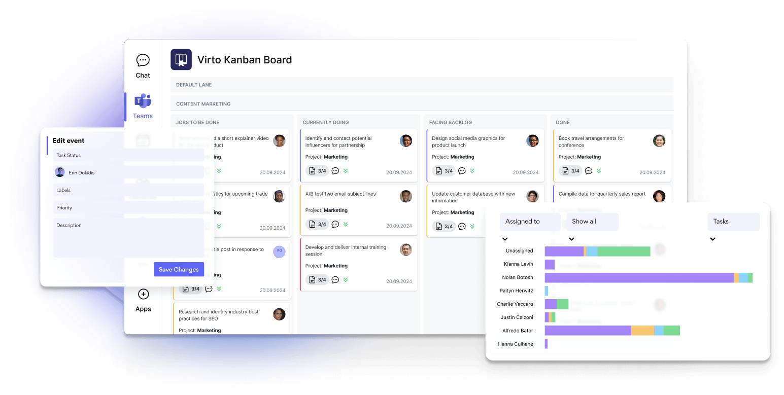 kanban board app for microsoft teams desktop