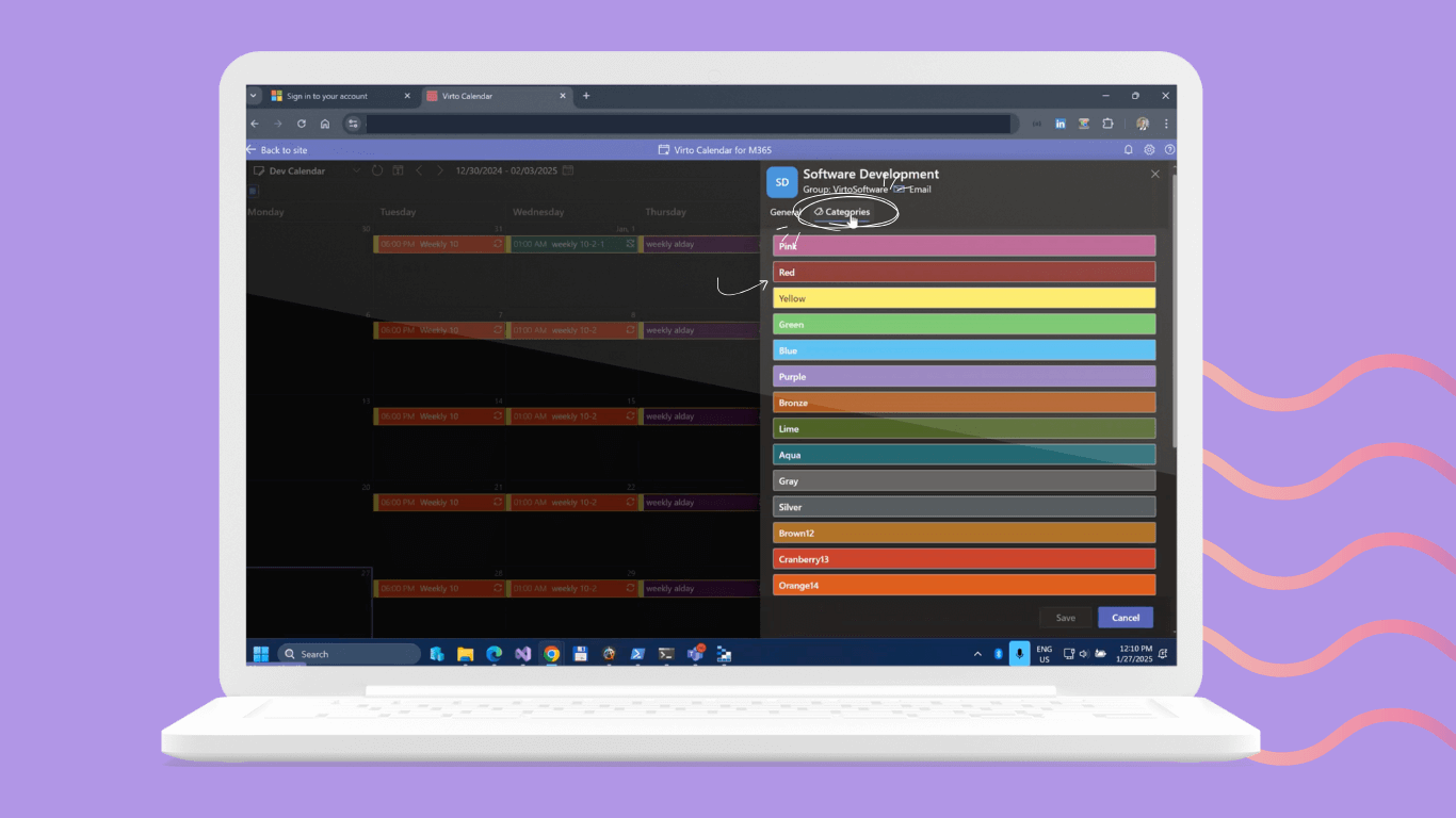 Manage Microsoft Planner tasks in Virto Calendar