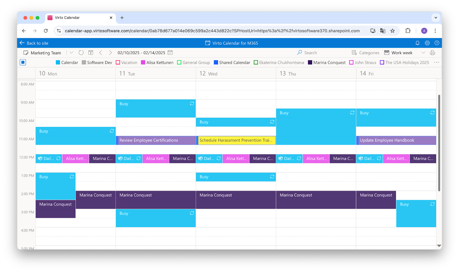 Virto Calendar App for enterprise collaboration